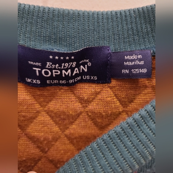 Topman Light Green Quilted Sweater - Styled as Women's Small - Picture 10 of 10